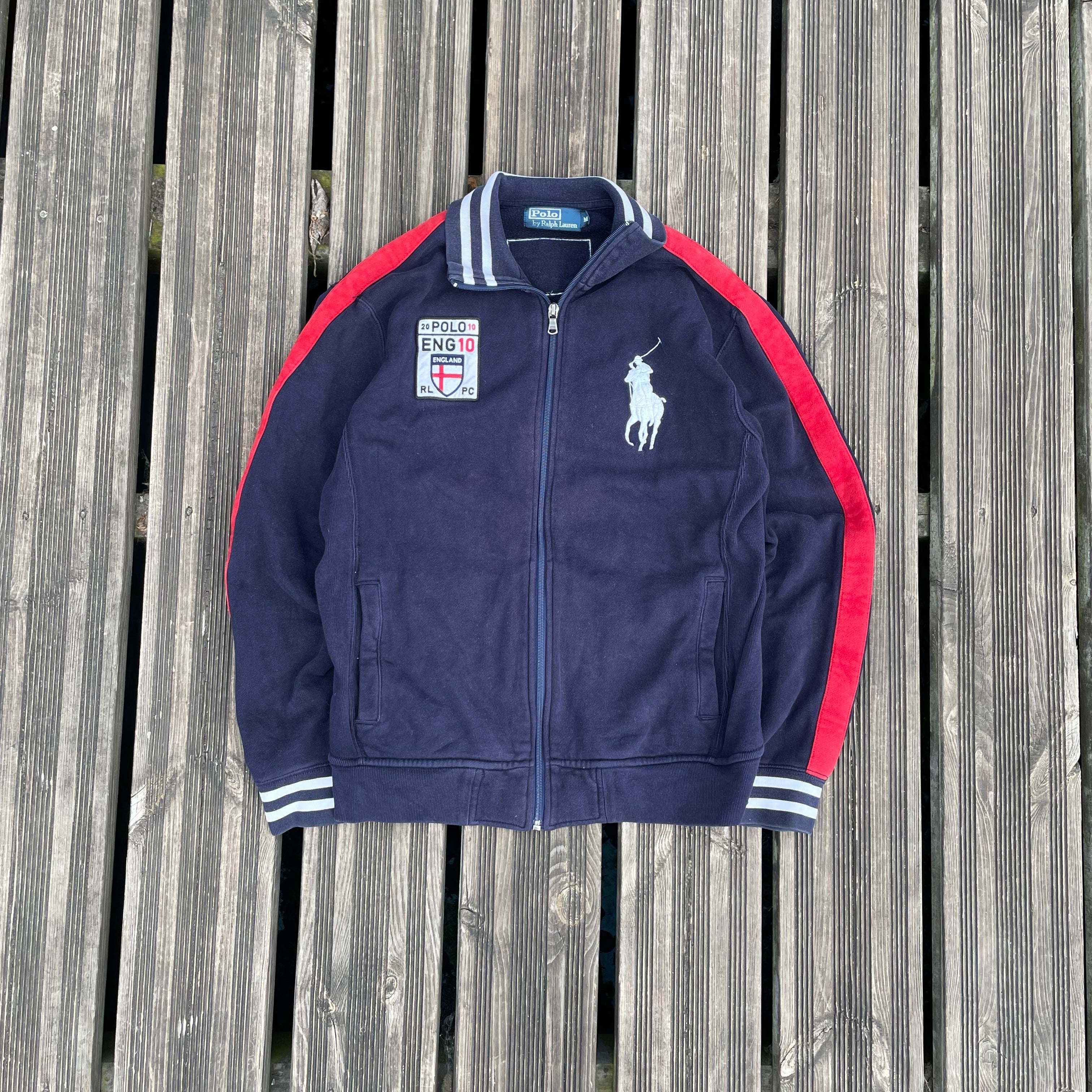 POLO RALPH LAUREN BIG PONY "ENGLAND" COUNTRY ZIP-UP -SIZE/S