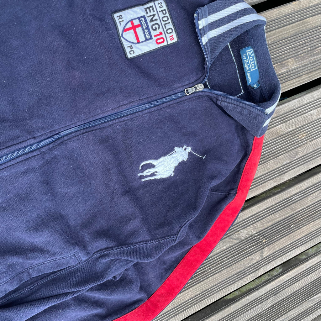 POLO RALPH LAUREN BIG PONY "ENGLAND" COUNTRY ZIP-UP -SIZE/S