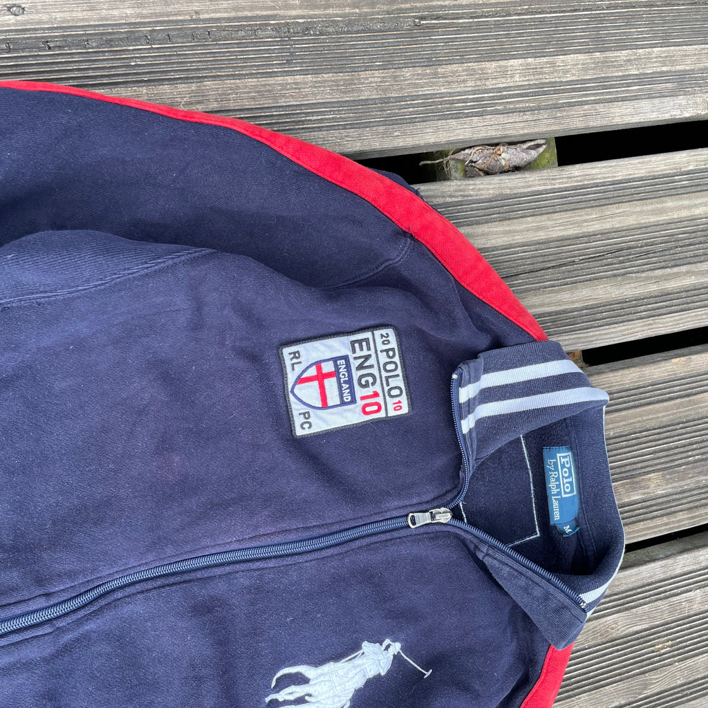 POLO RALPH LAUREN BIG PONY "ENGLAND" COUNTRY ZIP-UP -SIZE/S
