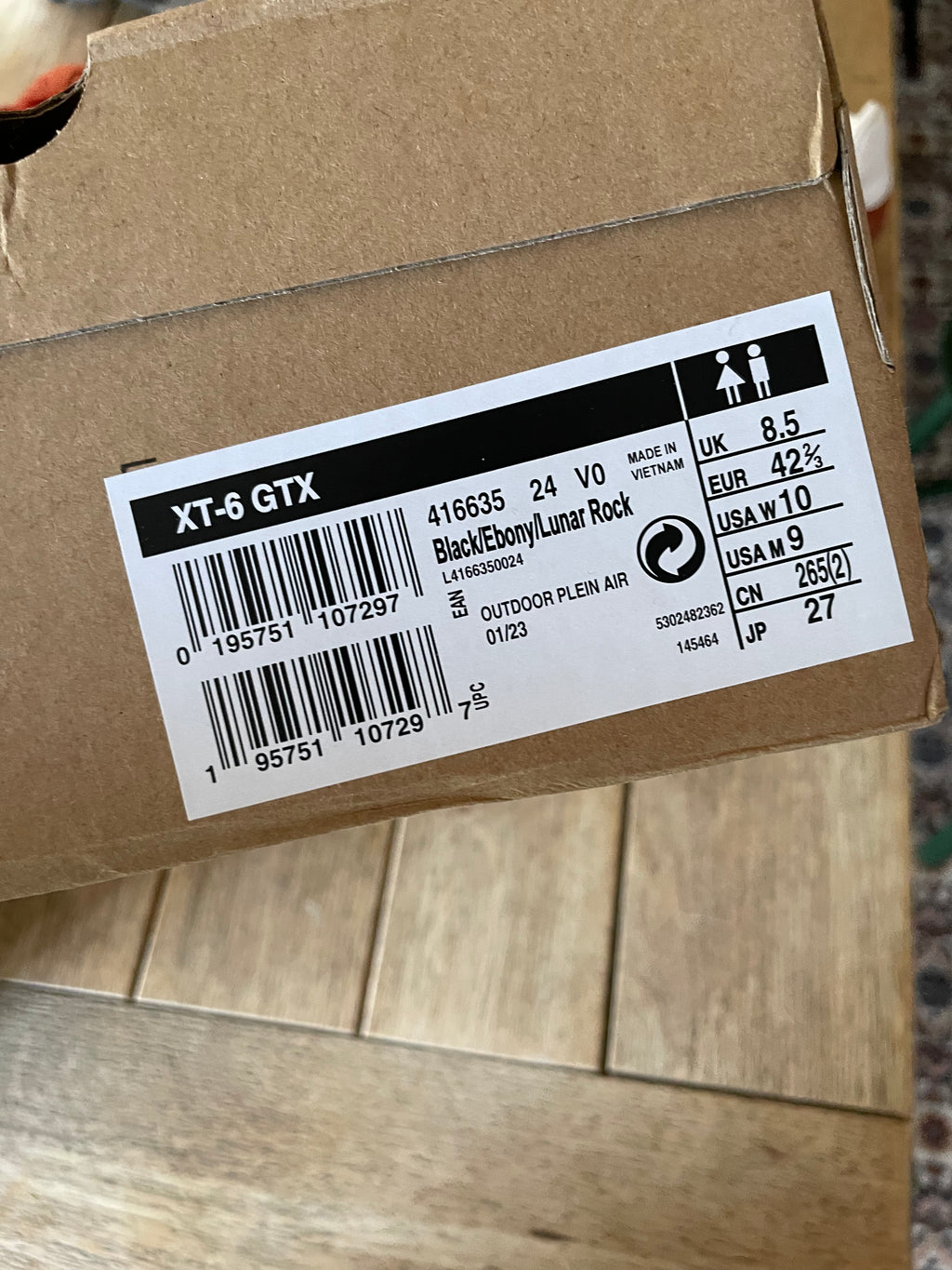 Salomon XT-6 "Black Ebony/Lunar Rock" Gore-Tex - Size/42,5