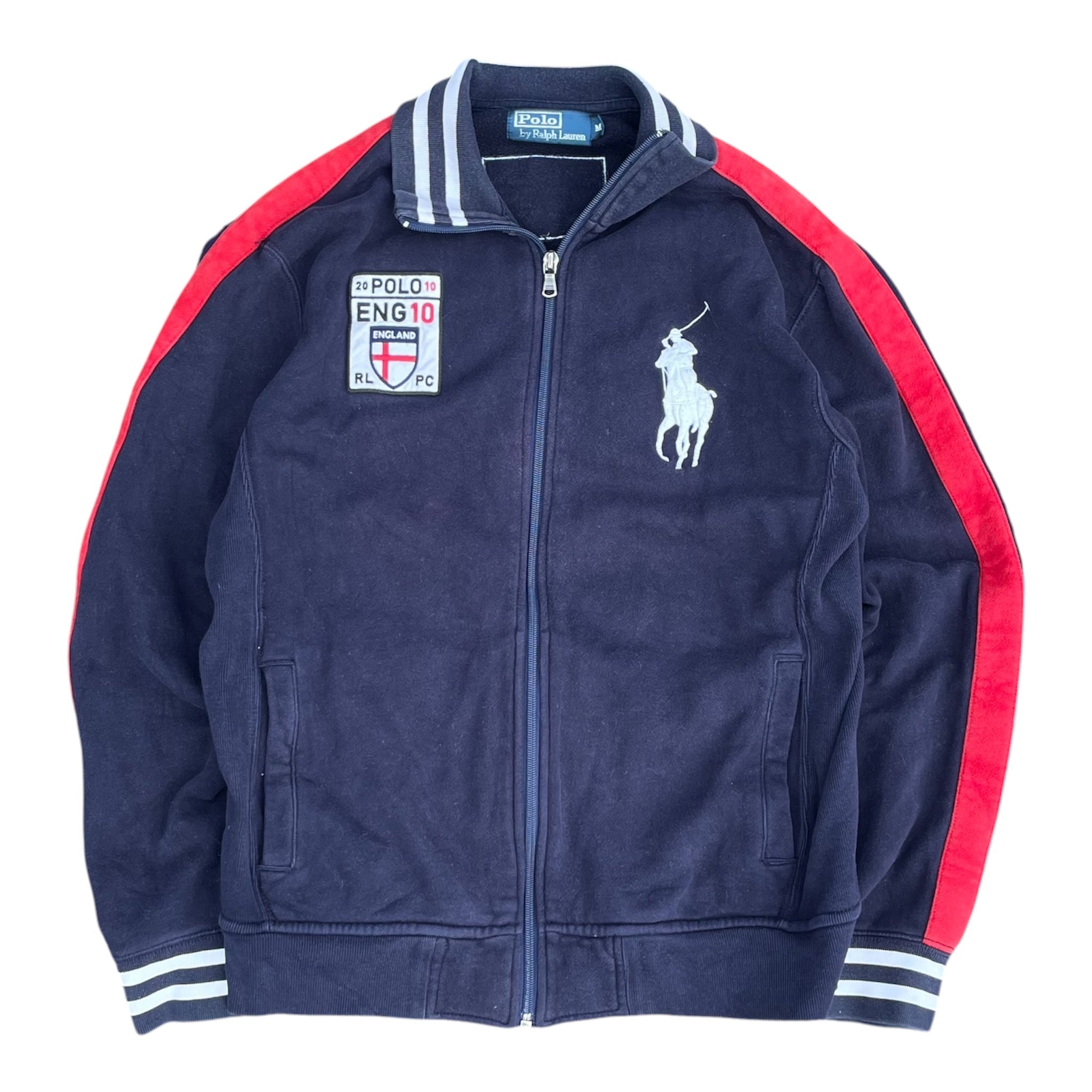 POLO RALPH LAUREN BIG PONY "ENGLAND" COUNTRY ZIP-UP -SIZE/S